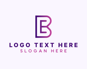 Tech Monogram Letter BE logo