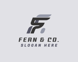 Racing Mechanic Letter F logo design