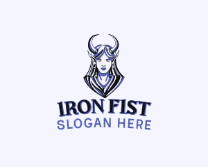 Demon Elf Woman logo design