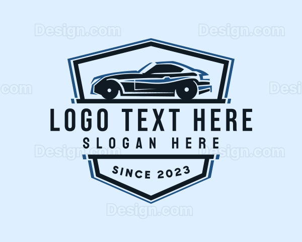 Racing Car Badge Logo