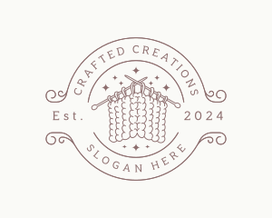 Wool Knitting Crochet logo design