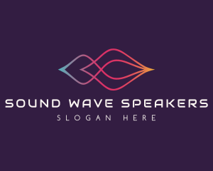 Sound Wave Techno logo design