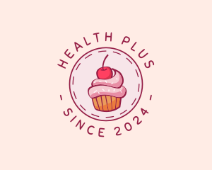 Cherry Cupcake Cake logo design