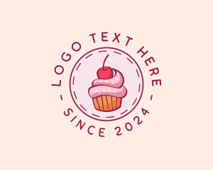 Sweet Cherry Cupcake Logo