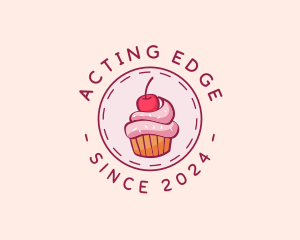 Sweet Cherry Cupcake logo design