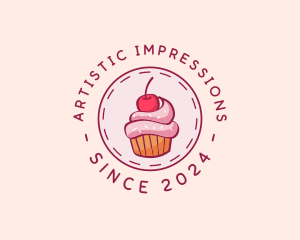 Sweet Cherry Cupcake logo design