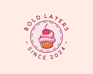 Sweet Cherry Cupcake logo design