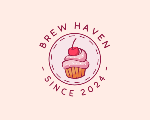 Sweet Cherry Cupcake logo design