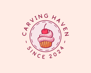 Sweet Cherry Cupcake logo design