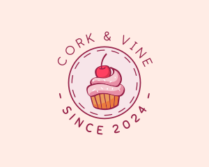 Sweet Cherry Cupcake logo design