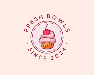 Sweet Cherry Cupcake logo design