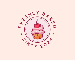 Sweet Cherry Cupcake logo design