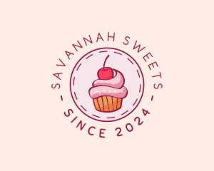 Sweet Cherry Cupcake logo design