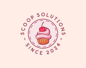 Sweet Cherry Cupcake logo design