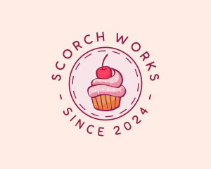 Sweet Cherry Cupcake logo design