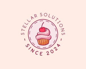 Sweet Cherry Cupcake logo design