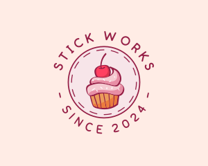 Sweet Cherry Cupcake logo design