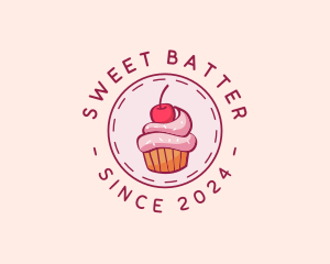 Sweet Cherry Cupcake logo design