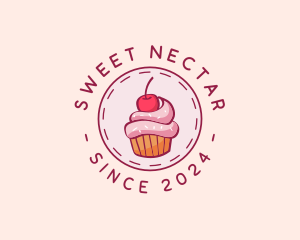 Sweet Cherry Cupcake logo design