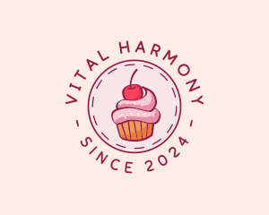 Sweet Cherry Cupcake logo design