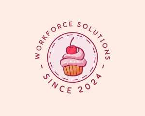 Sweet Cherry Cupcake logo design