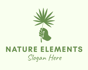 Tropical Nature Hand logo design