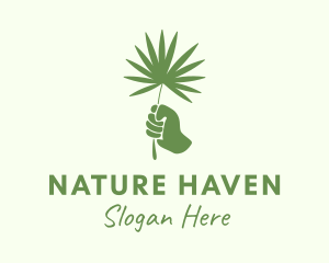 Tropical Nature Hand logo design