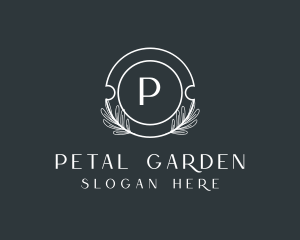 Organic Natural Leaf Wreath  logo design