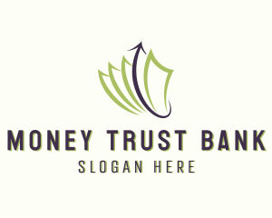 Money Cash Arrow logo design