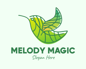 Green Leafy Bird logo