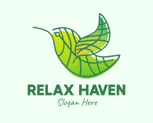 Green Leafy Bird logo