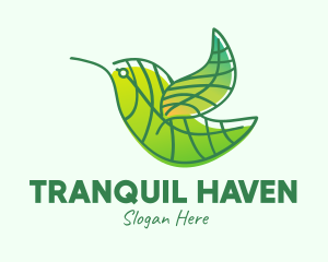 Green Leafy Bird logo