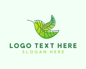 Green Leafy Bird logo