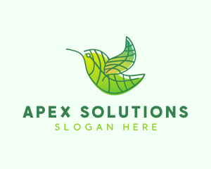 Green Leafy Bird logo design