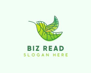 Green Leafy Bird logo design