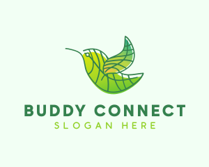 Green Leafy Bird logo design