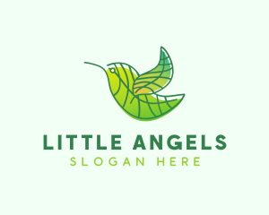 Green Leafy Bird logo design