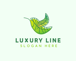 Green Leafy Bird logo design