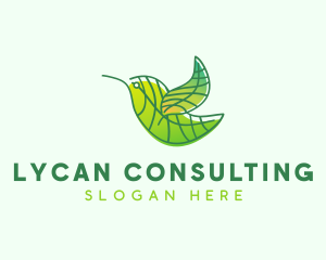 Green Leafy Bird logo design