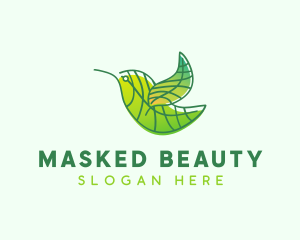 Green Leafy Bird logo design