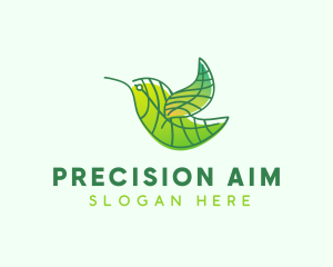 Green Leafy Bird logo design