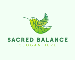 Green Leafy Bird logo design