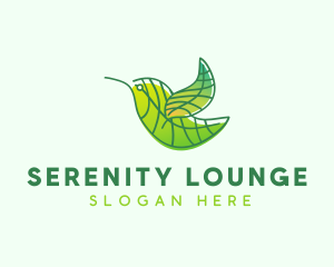 Green Leafy Bird logo design