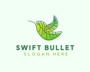 Green Leafy Bird logo design