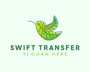 Green Leafy Bird logo design