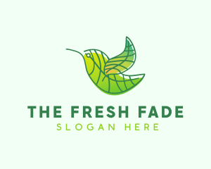 Green Leafy Bird logo design