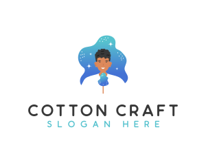 Cotton Candy Man logo design