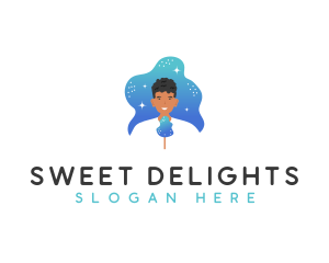 Cotton Candy Man logo design