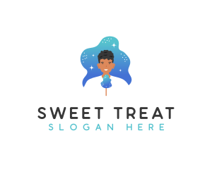 Cotton Candy Man logo design