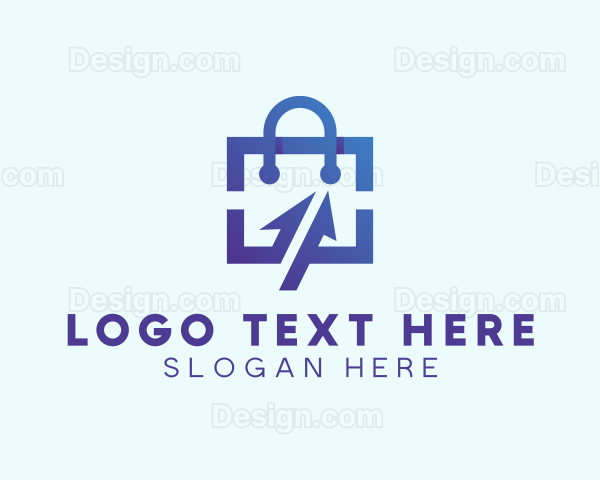 Digital Shopping Bag Logo